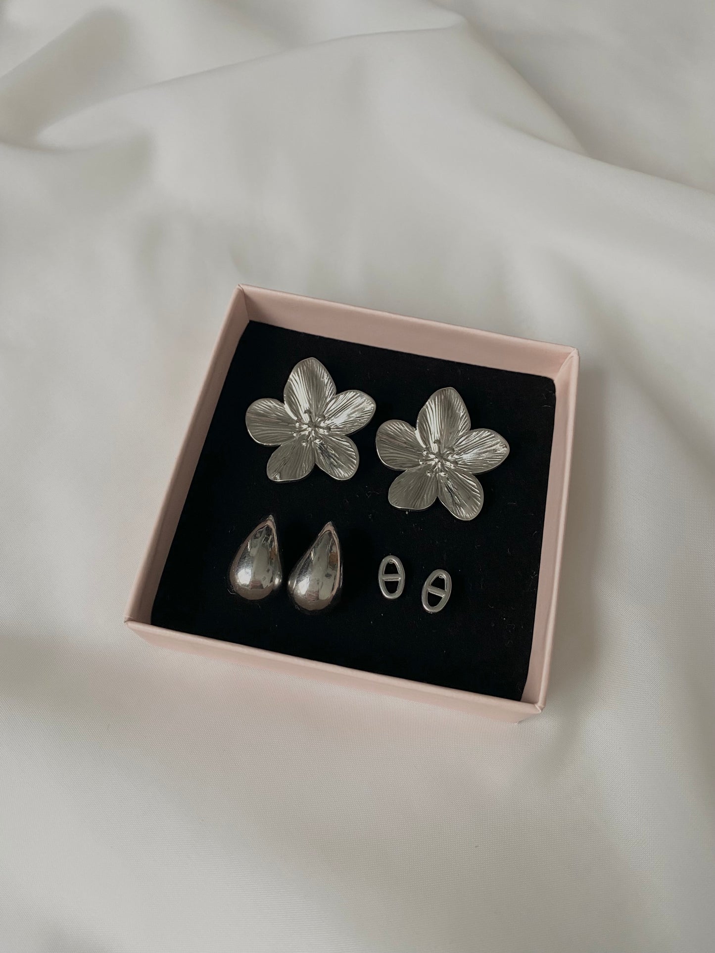 Boucles Marine argentées