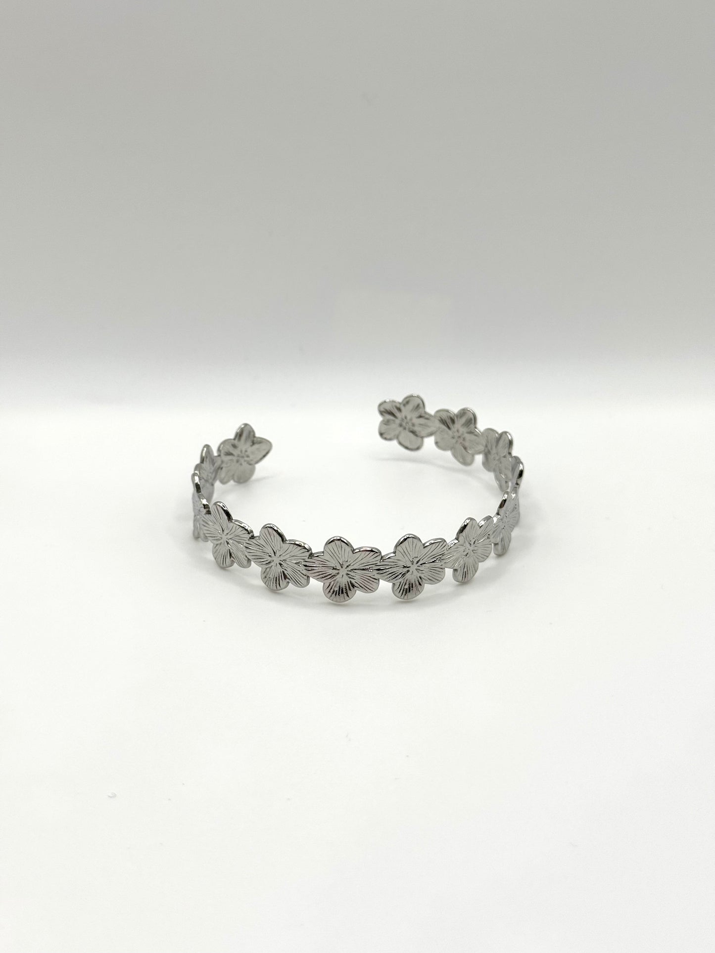 Jonc Flora mini argenté