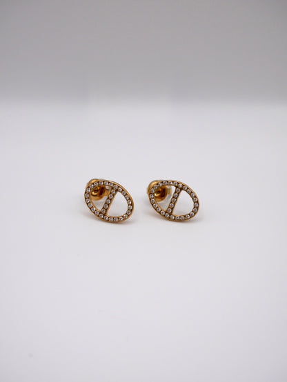 Boucles Marine strass