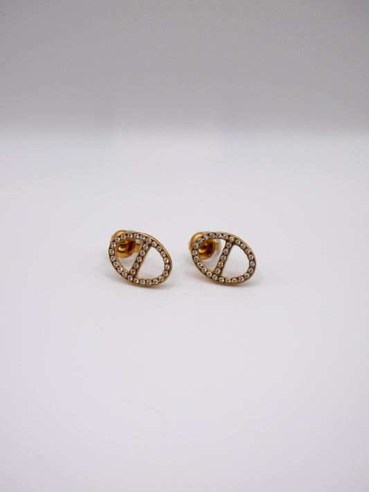 Boucles Marine strass