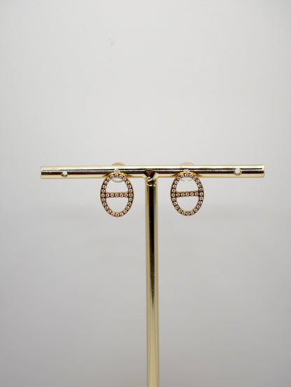 Boucles Marine strass