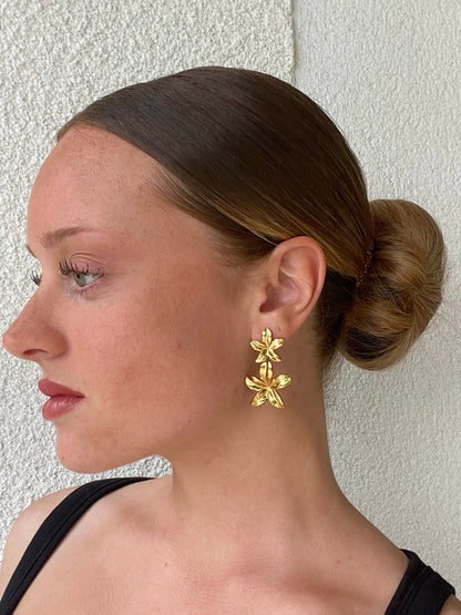 Boucles Fleur pendantes