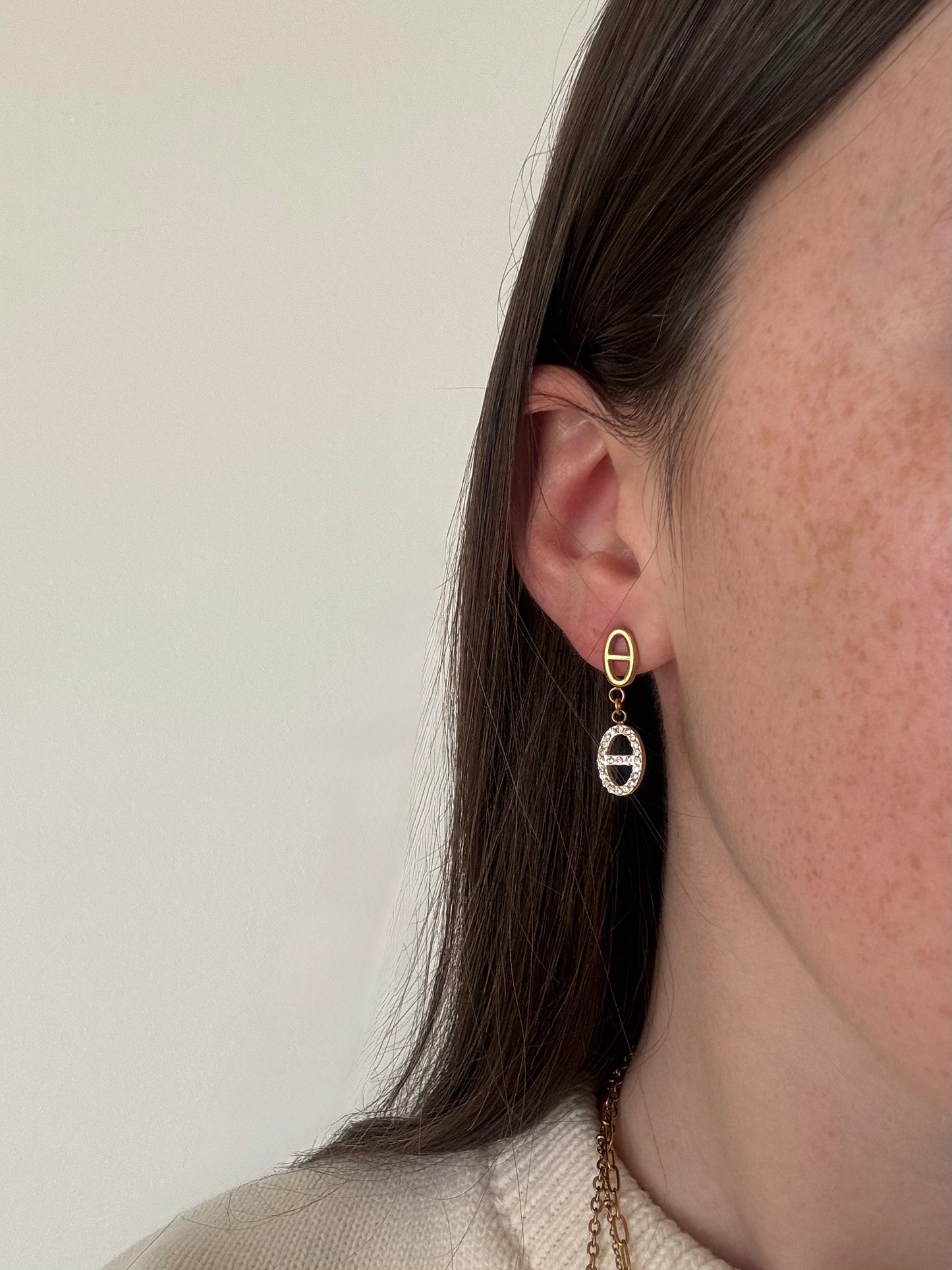 Boucles Marine pendantes